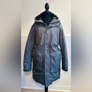 Eddie Bauer Warm Down Filled Winter Coat Women’s, Grey, Size Medium, EUC